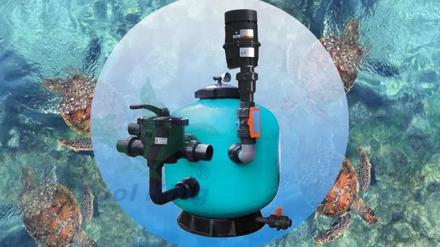 Filtro biol&oacute;gico de contas para lagoa e aqu&aacute;rio