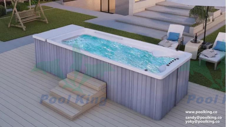 Piscina infinita di tipo lusso con copertura automatica