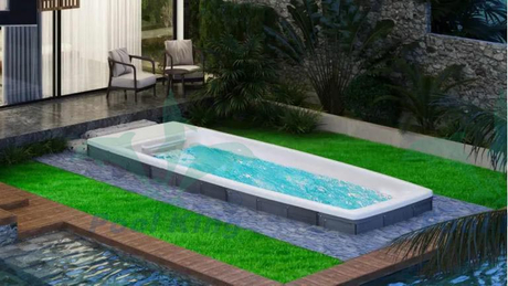 Kolam Renang Tak Berujung Tipe yang Ditingkatkan dengan Jet Air 18pcs